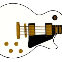 White guitar