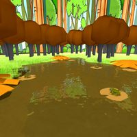 cartoon pond scene