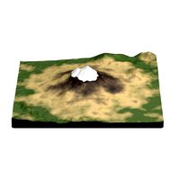 Cartoon low poly mount Shasta