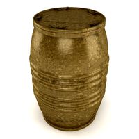 Old Barrel With Lid