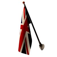 Union Jack flag on 25 degree pole