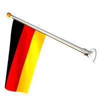 German flag on 70 degree pole
