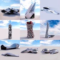Futuristic building collection 9x 2