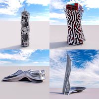 Futuristic building collection 4x 5