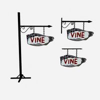 old wooden vine sign 02