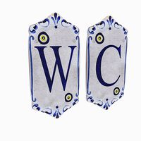 old stone wc sign