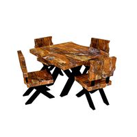 natural wood table  chair 02