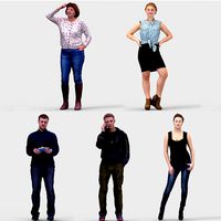 3D Human Model Vol 2. Casual Standing People
