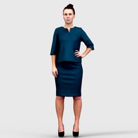 Rosa Business Standing 1 - 3D Human Model