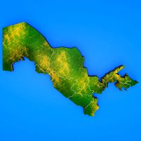 Uzbekistan detailed country map
