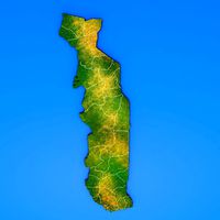 Togo detailed country map