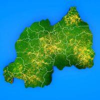 Rwanda detailed country map