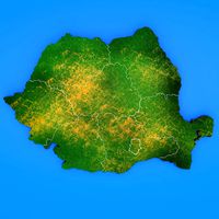 Romania detailed country map