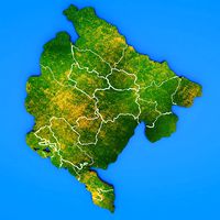 Montenegro detailed country map
