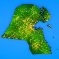 Kuwait detailed country map