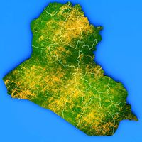 Iraq detailed country map