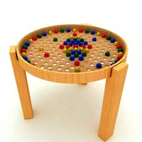 Round Table with hole balls glass