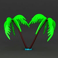 cartoon palm tree