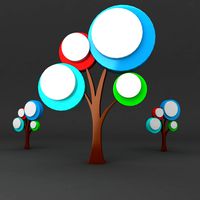 cartoon tree 100