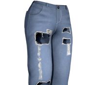 Blue Ripped Jeans Women