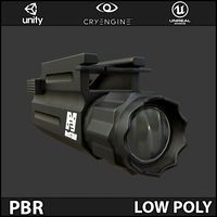 Weapon Flashlight PBR Game Ready