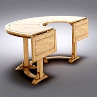 Circa 1910 English Demilune Desk