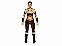 Low poly female warrior