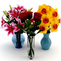 Bouquets in Vase 05