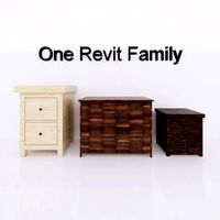 Bed Table 2 Hemnes Ikea - Revit Family full parametric