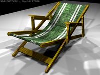 Beach Deck Chair 3D Model
