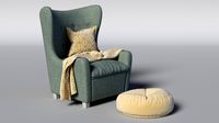 Arm Chair with Footrest