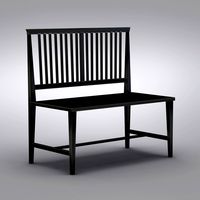 Crate and Barrel - Village Black Armless Bench