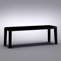 Crate and Barrel - Folio 52-inch Ebony Leather Bench