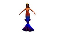 mermaid 3d model