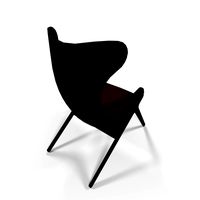 Red fabric reading chair