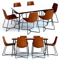 West Elm - Paulson Table and Slope Chairs