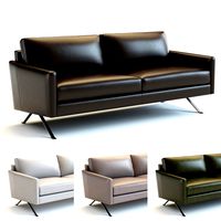 West Elm - Angled Arm Leather Sofa