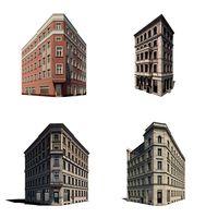 4 HISTORIC BERLIN CORNER HOUSES collecion 01 (Interior/Exterior)