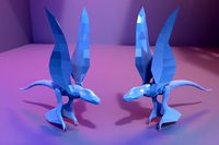 Low-poly MicroRaptor