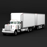 Box Truck with Trailer