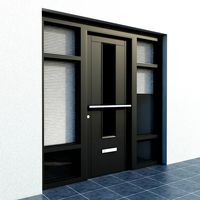High quality model of door #6 Exterior door with blinds