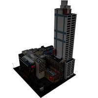 City block skyline