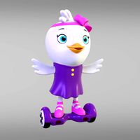 Cartoon Girl Chicken