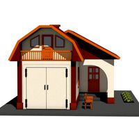 Cartoon Barn,Garage