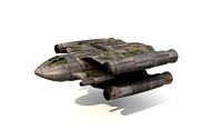 Low poly combat spaceship