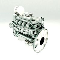 Truck Engine Lowpoly
