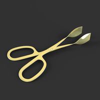Gold serving tongs
