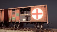 Railway Covered Goods Wagon 18T Vr.4 Medic Orange