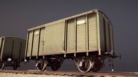 Railway Covered Goods Wagon 18T Vr.2 Default-Green