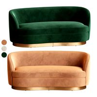 Tropez Velvet Petite Sofa